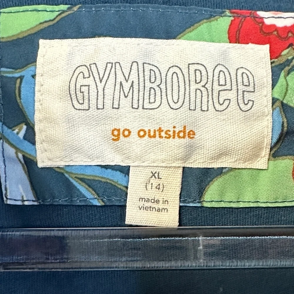 Gymboree “Go Outside” Floral Pullover Windbreaker Jacket Girls Size 14